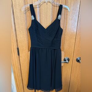 Sophisticated Black Evening Gown with Embellishments